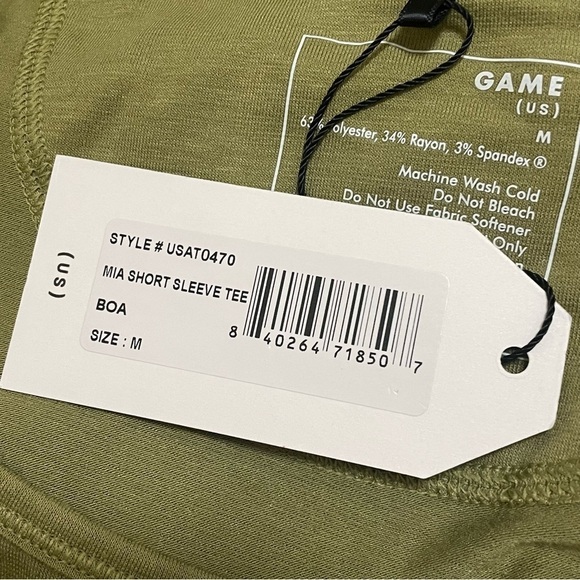 Universal Standard GAME Mia Short Sleeve Tee T-shirt BOA Green Sz M (18-20) NWT - Picture 9 of 9